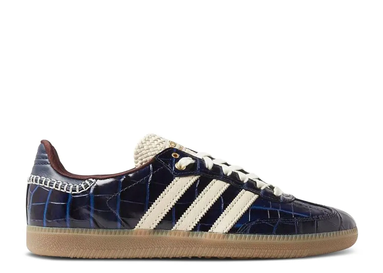 Adidas Samba Wales Bonner Navy Croc Easy Movement Flat Style