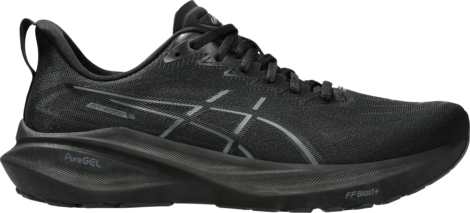 Dynamic Fit Impact Resistant Plate Asics GT 2000 13 Mens Running Shoes - Black