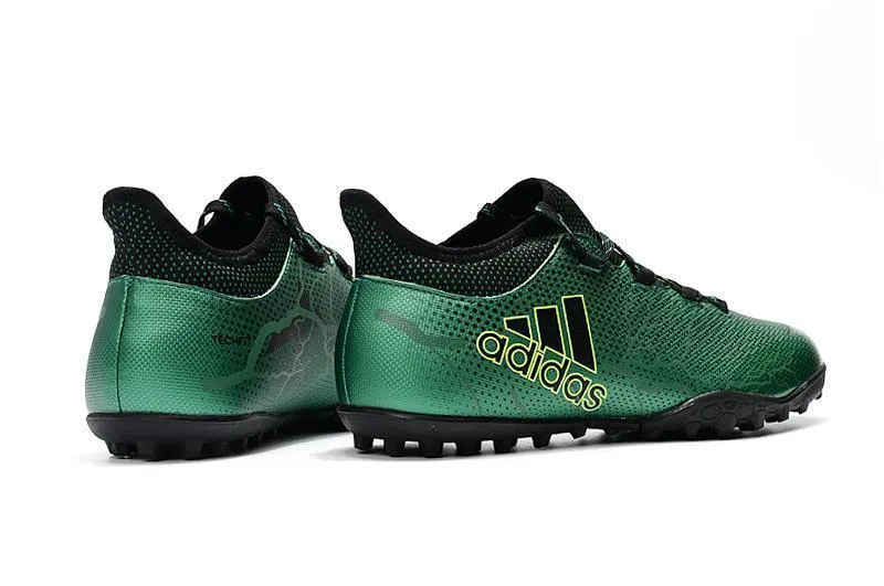 New Adidas X series TF Thunderstorm Grass Spikes Soccer Cleats Shoes Green Black Lime Rapid Play Custom Fit