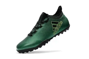 Strong Build New Adidas X series TF Thunderstorm Grass Spikes Soccer Cleats Shoes Green Black Lime