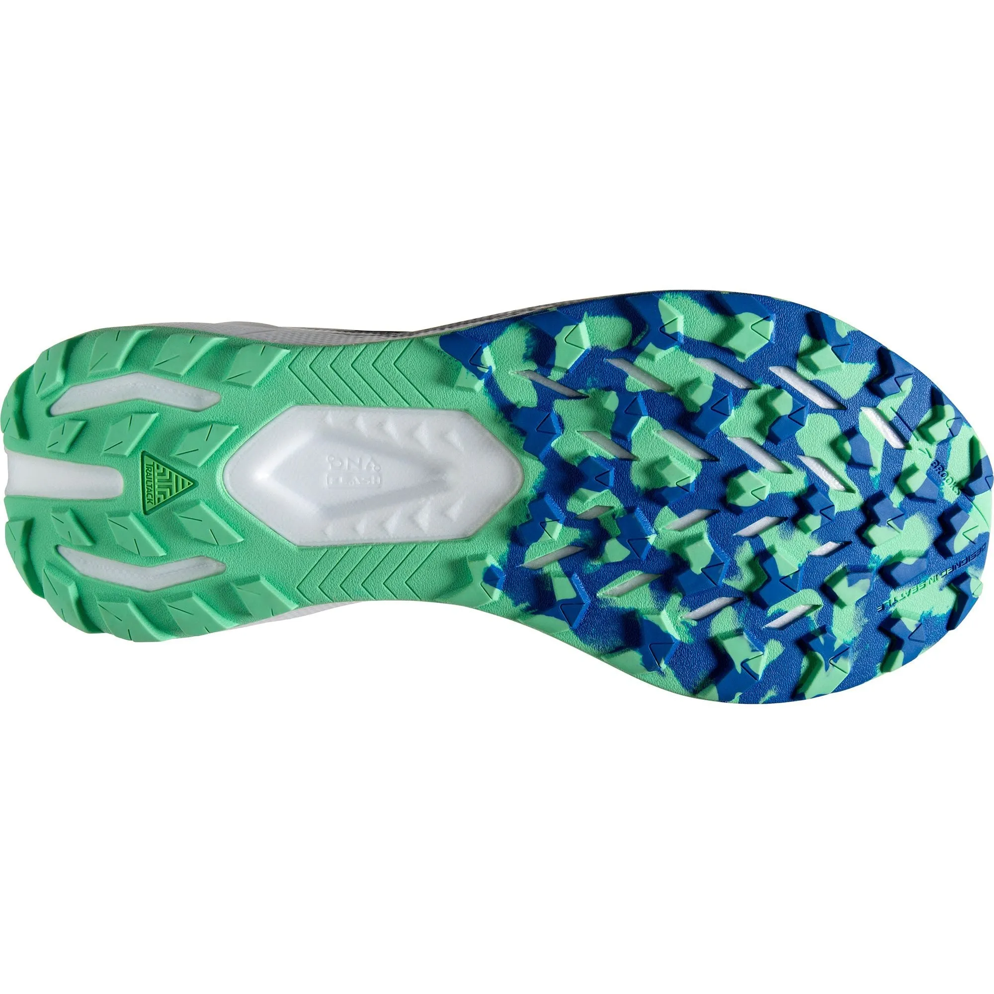 multi - terrain capability shoes Brooks Catamount 3 Mens Trail Running Shoes - Blue
