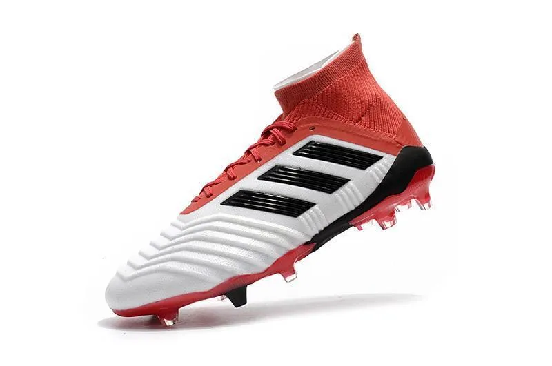 Efficient Speed Natural motion New Adidas Predator 19.1 FG Soccer Cleats Shoes Red White