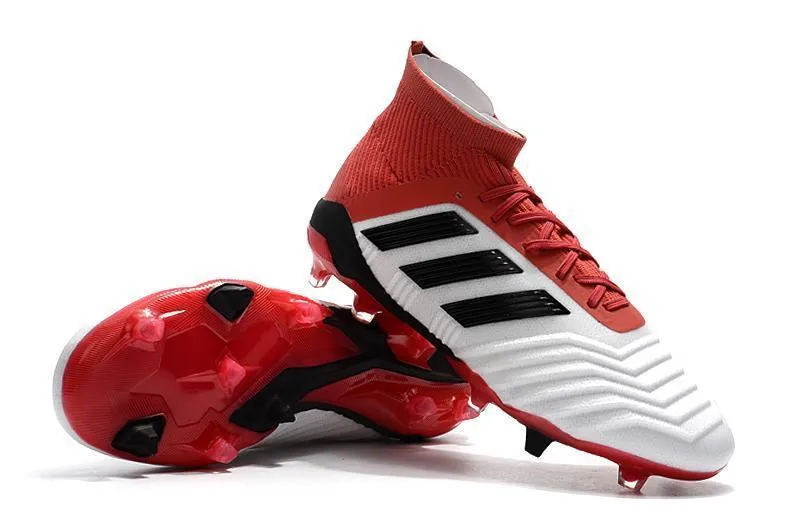 Attack Zone New Adidas Predator 19.1 FG Soccer Cleats Shoes Red White
