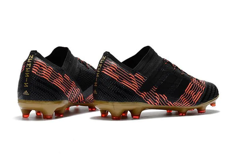 Foot Response New Adidas Nemeziz Messi FG Soccer Cleats Shoes Black Orange