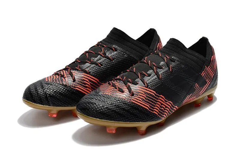 Quick Flex New Adidas Nemeziz Messi FG Soccer Cleats Shoes Black Orange
