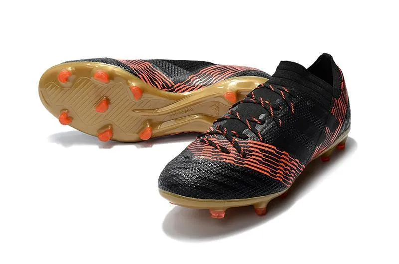 New Adidas Nemeziz Messi FG Soccer Cleats Shoes Black Orange Fit Traction Toe Flex