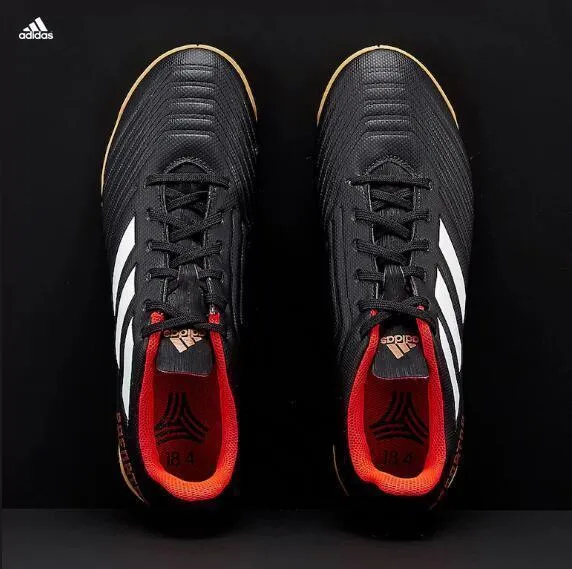 Toe Alignment Balanced Fit New Adidas Predator Tango 18.4 TF Soccer Cleats Shoes Black White Orange
