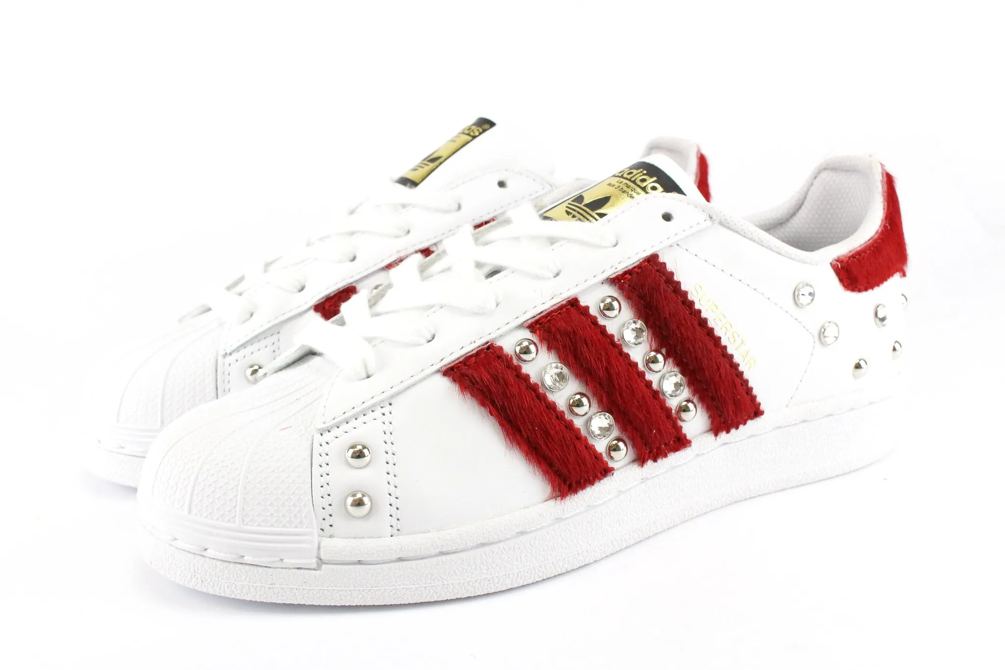 Comfortable Shoes School friendly Adidas Superstar Cavallino Rosso & Strass