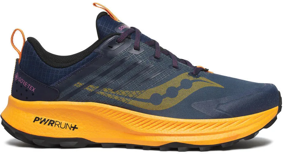 Impact Protection Technology PU midsole Saucony Ride TR2 GORE-TEX Mens Trail Running Shoes - Navy