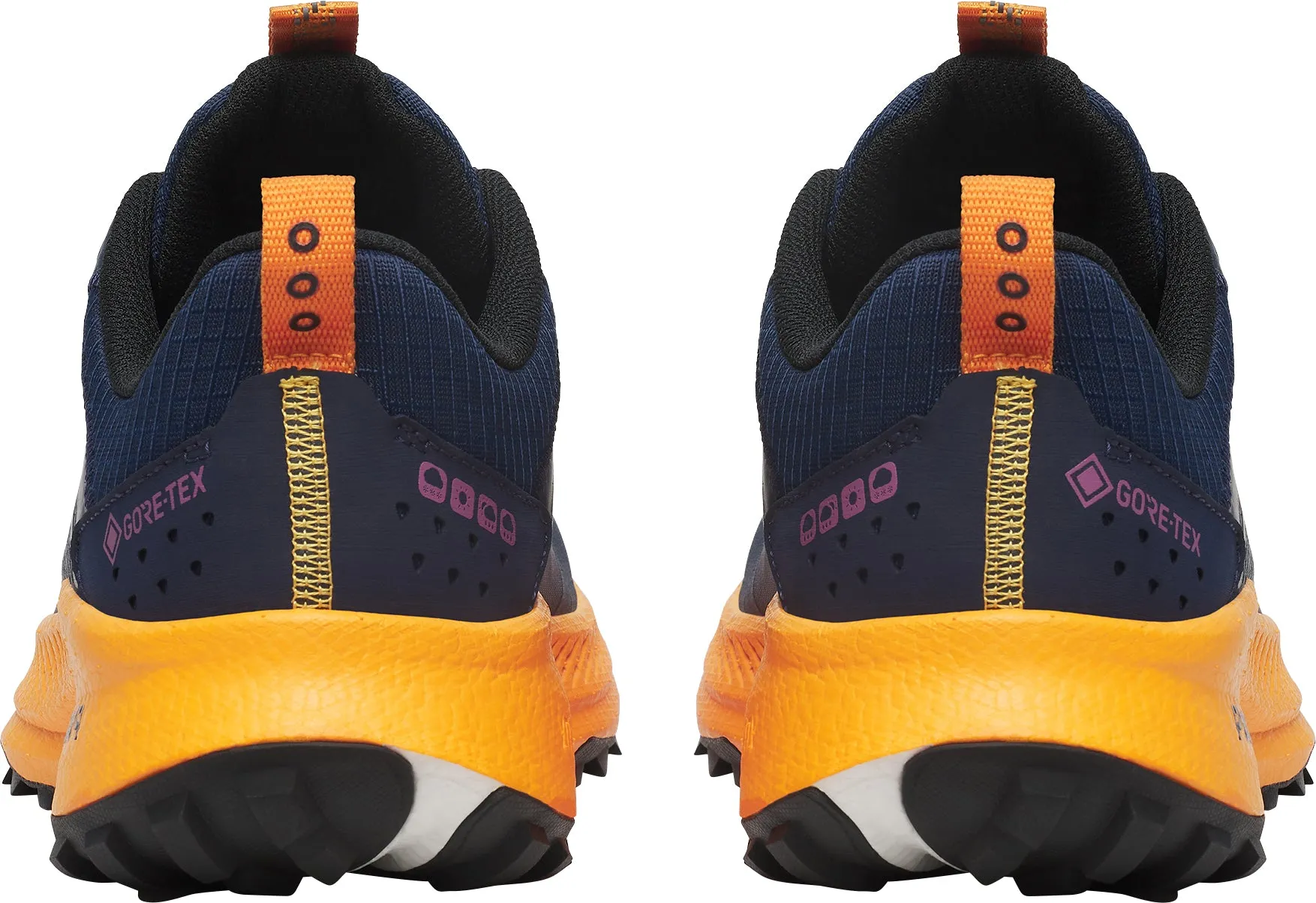 Soft Leather Saucony Ride TR2 GORE-TEX Mens Trail Running Shoes - Navy