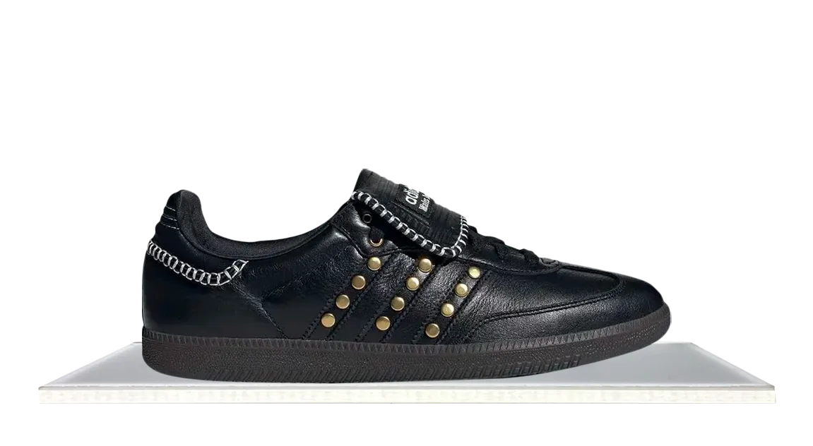 Adidas Samba Wales Bonner Studded Pack Black Flat Design Round Toe