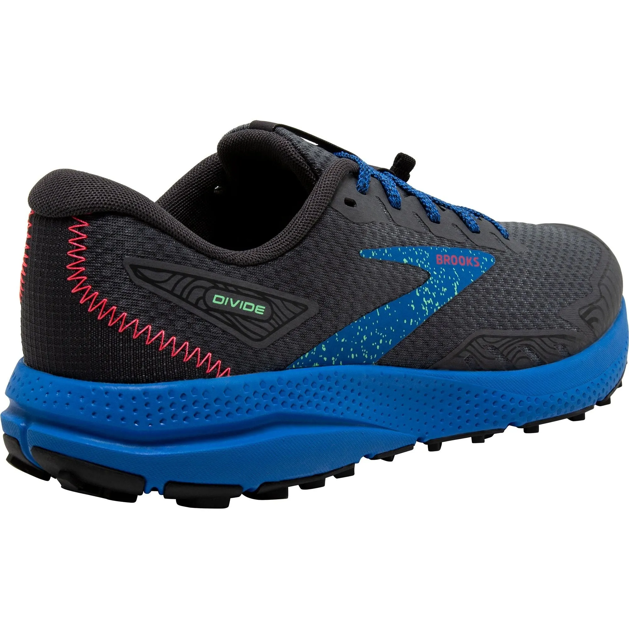 outdoor durability Brooks Divide 4 Mens Trail Running Shoes - Black