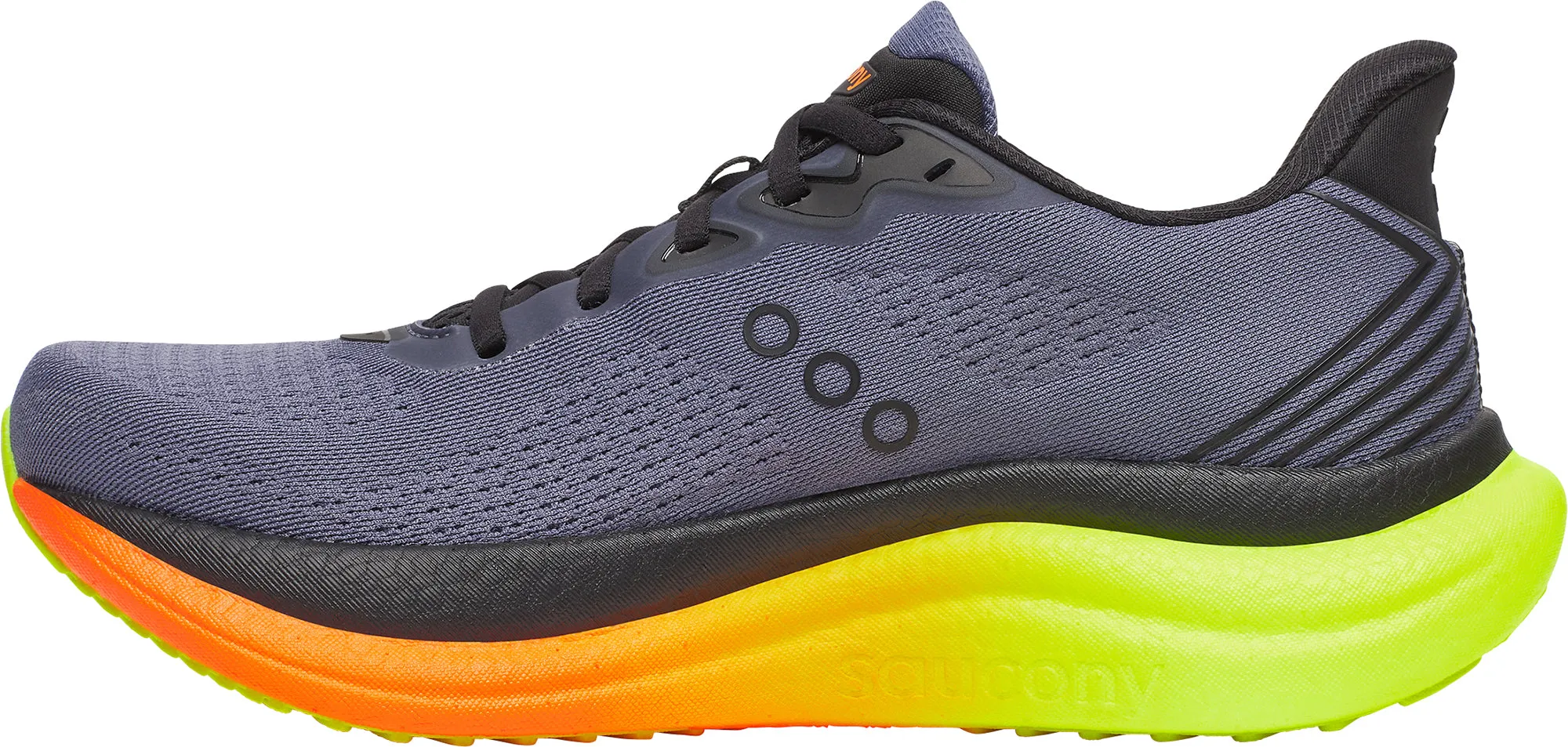 Saucony Triumph 23 Mens Running Shoes - Grey leather - upper - quality shoes Ultra Lightweight Design