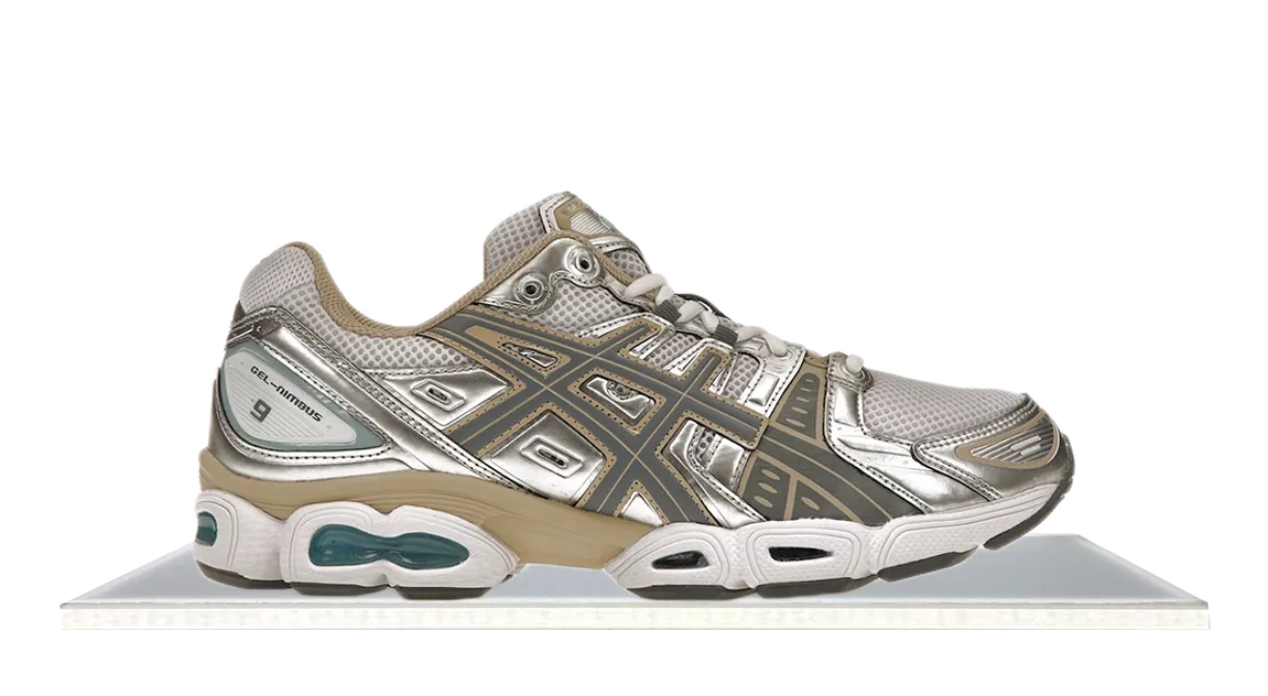 Sand - Resistant ASICS Gel-Nimbus 9 White Steel Grey