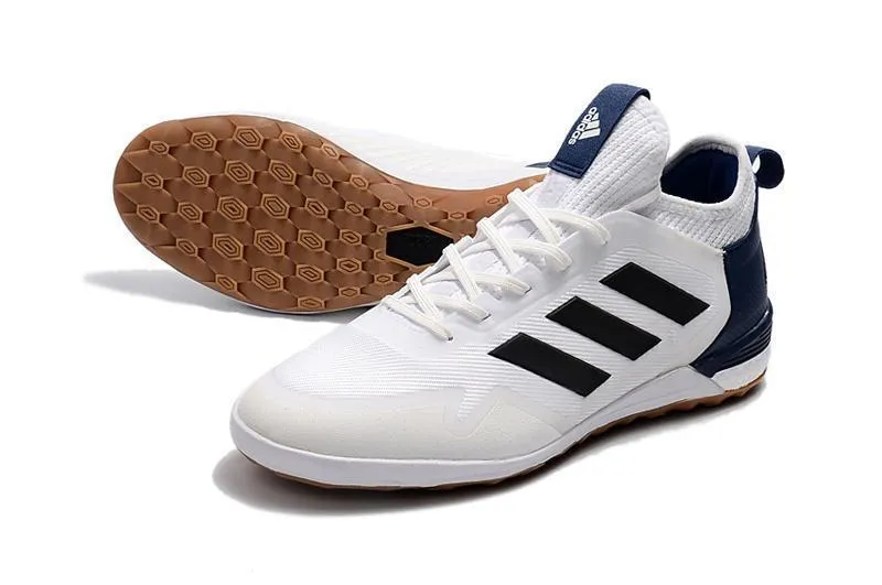 Adidas ACE TF Soccer Cleats Shoes White Black Blue Coffee Defender Role Pace Player