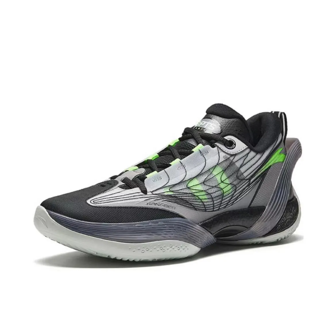 Reinforced Toe Cap Durability Anta Three-Point Rain 1V2 - Green/Gray