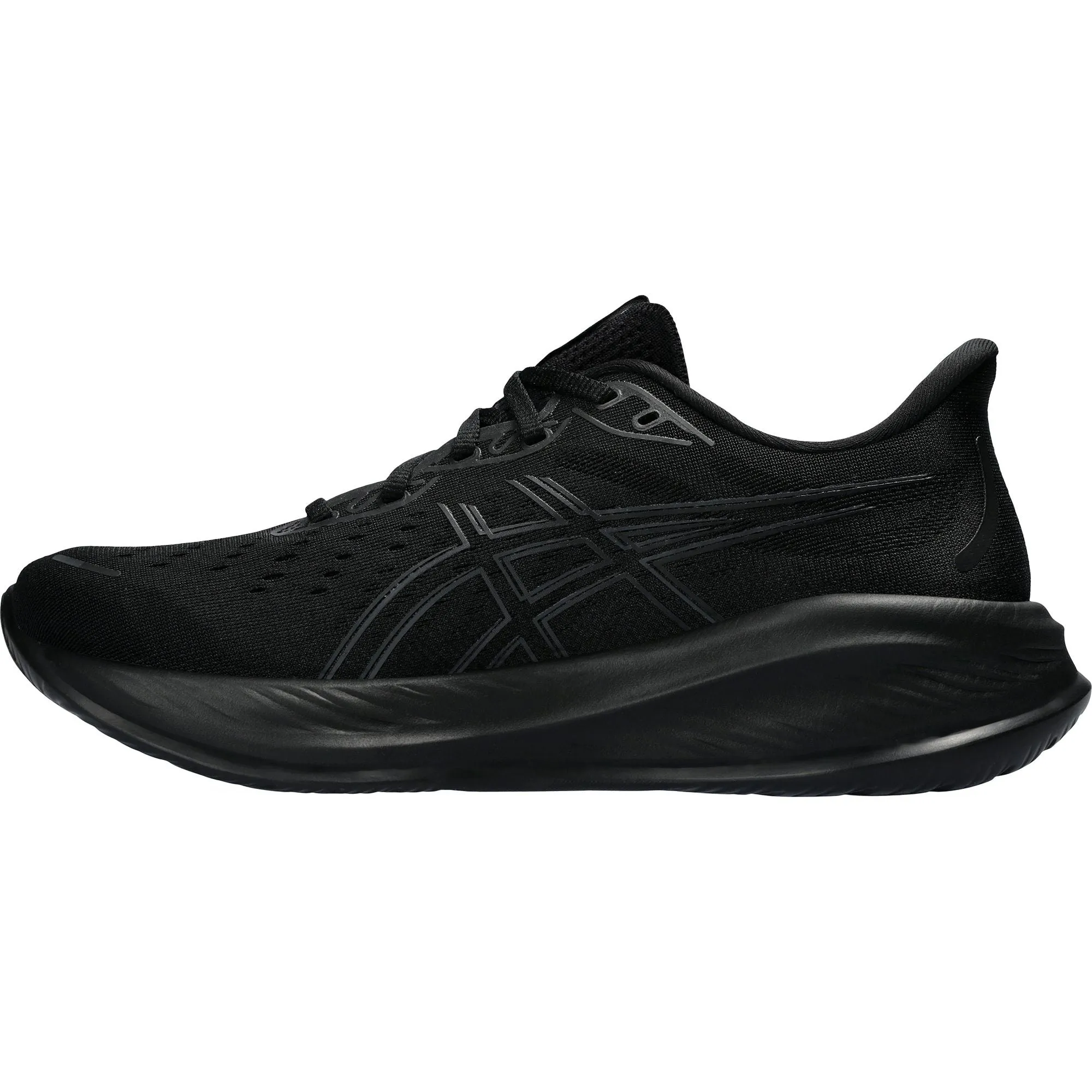 running shoes with rubber sole Mud run Asics Gel Cumulus 26 Mens Running Shoes - Black