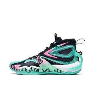 Breathable mesh lining Monsters University | Xtep Battle Basketball Shoes - Green/Black