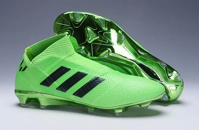 Non-Marking New Adidas Nemeziz 18 'Spectral Mode' Soccer Cleats Shoes Green Black