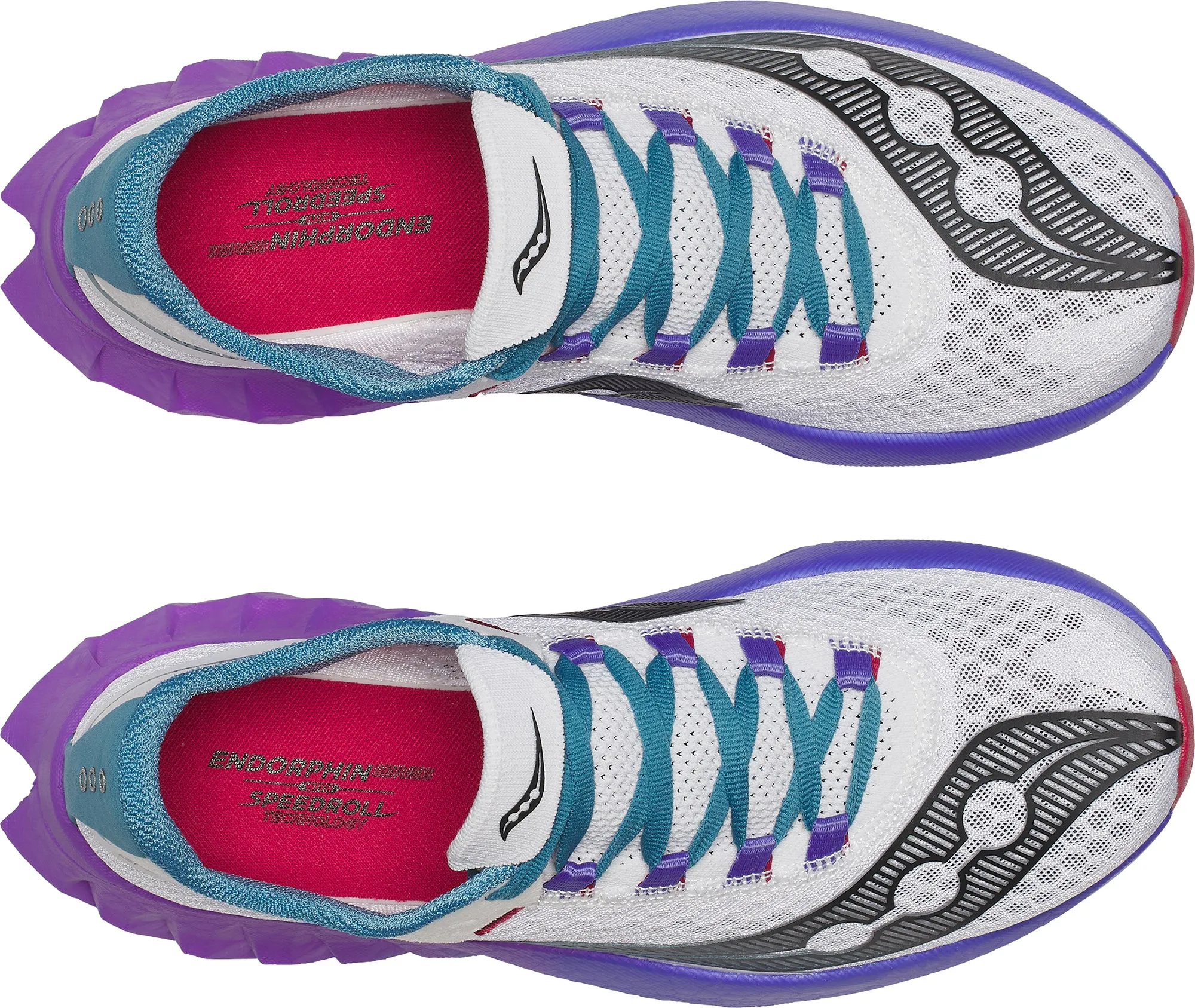 Saucony Endorphin Pro 4 Womens Running Shoes - White reflective shoe element