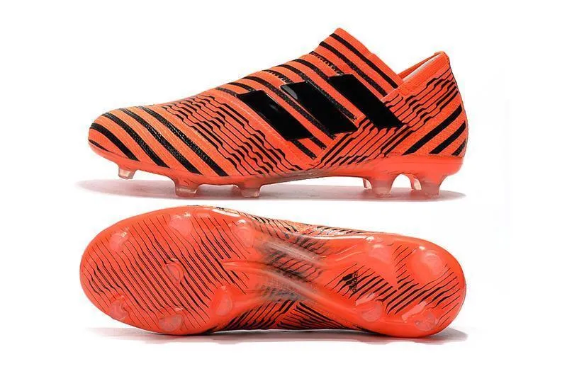 Running Grip Tournament Grade New Adidas Nemeziz FG Agility TPU Soccer Cleats Shoes Orange Black