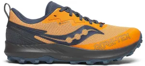 Saucony Peregrine 14 GORE-TEX Mens Trail Running Shoes - Orange Foot Health sunny - day shoes