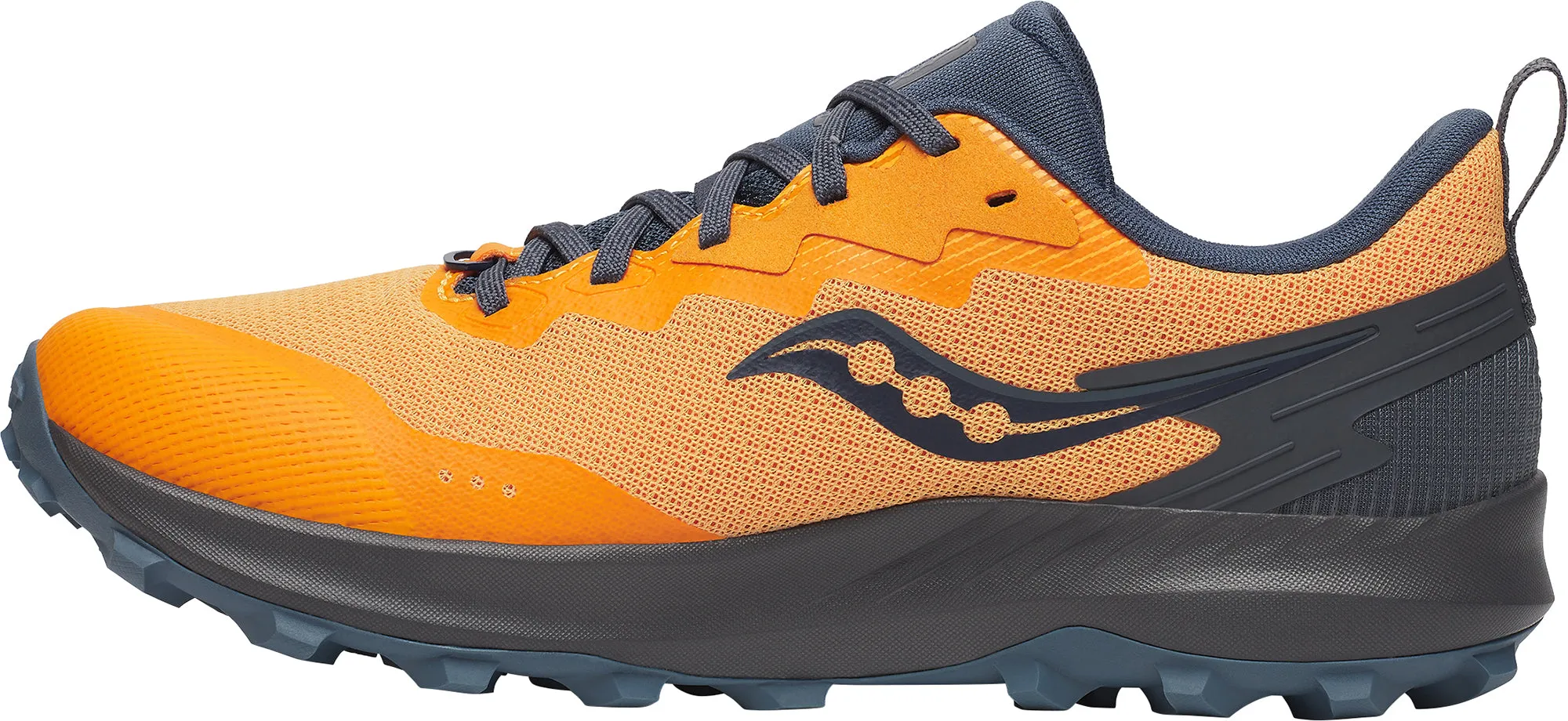 Saucony Peregrine 14 GORE-TEX Mens Trail Running Shoes - Orange running with group shoes Hyperbolic Midsole Sculpting