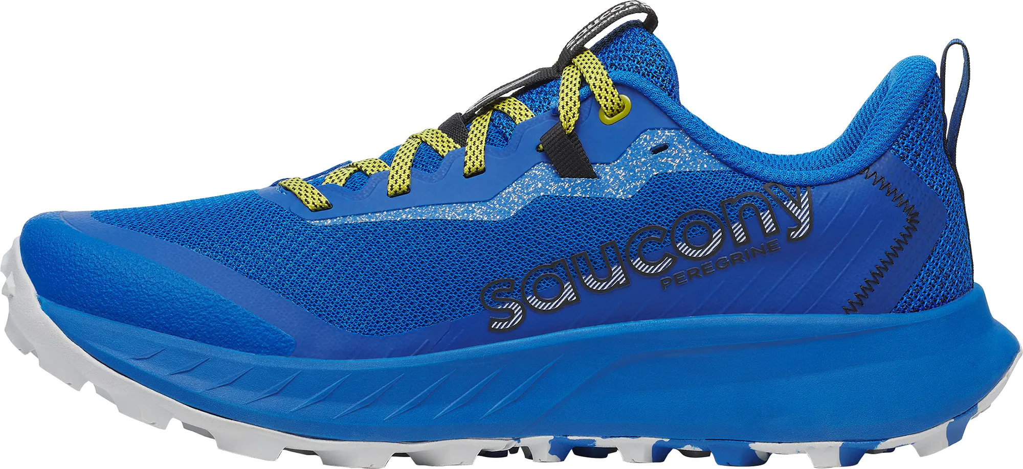 Saucony Peregrine 15 Mens Trail Running Shoes - Blue polar - climate shoes flexible - sole shoes