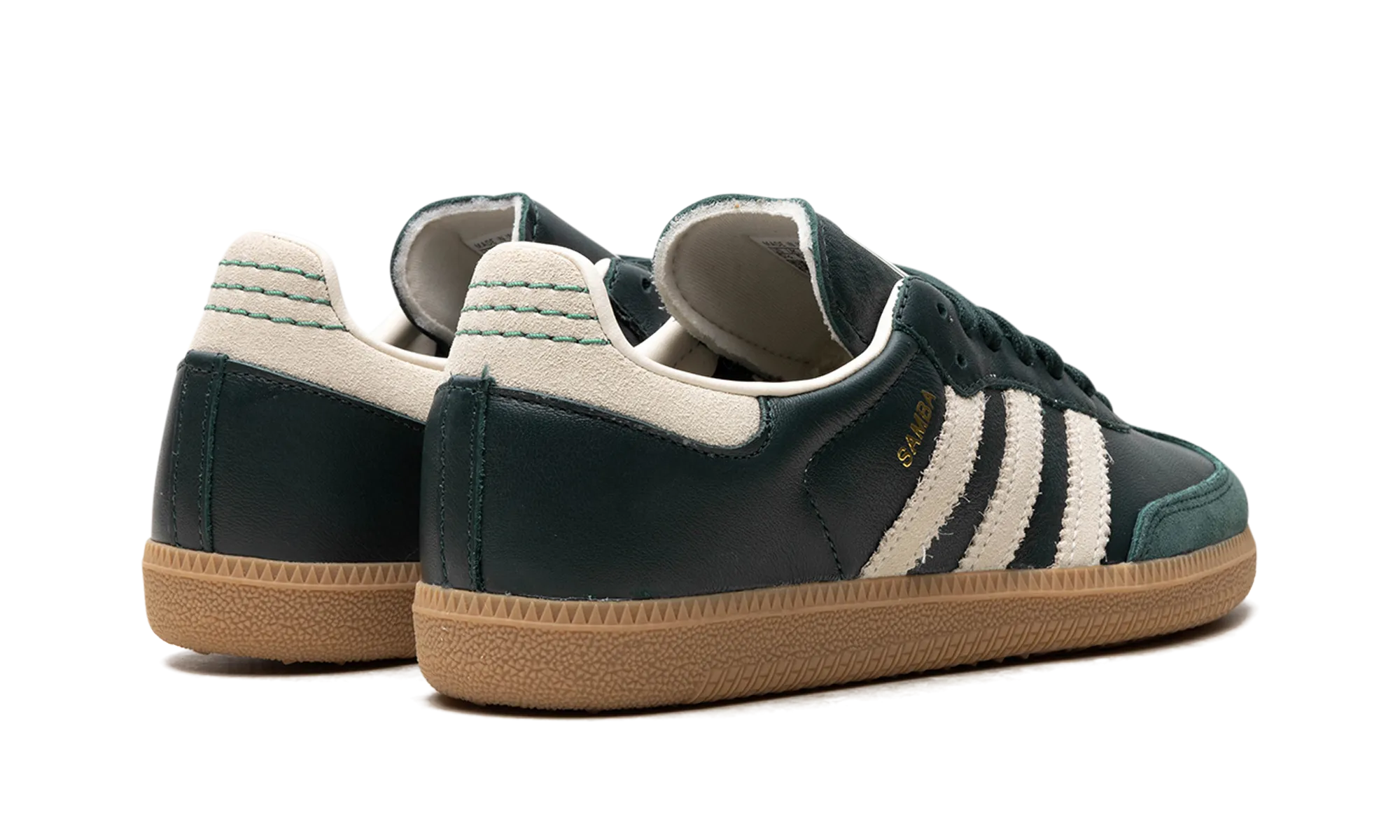 Samba OG "Shadow Green Cream White Gold Metallic" Stretch Material