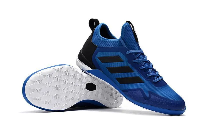 Adidas ACE TF Soccer Cleats Shoes Blue Black White Heel Support