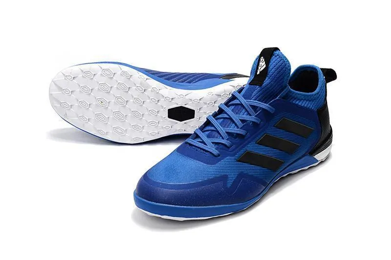 Game Time dry surface Adidas ACE TF Soccer Cleats Shoes Blue Black White