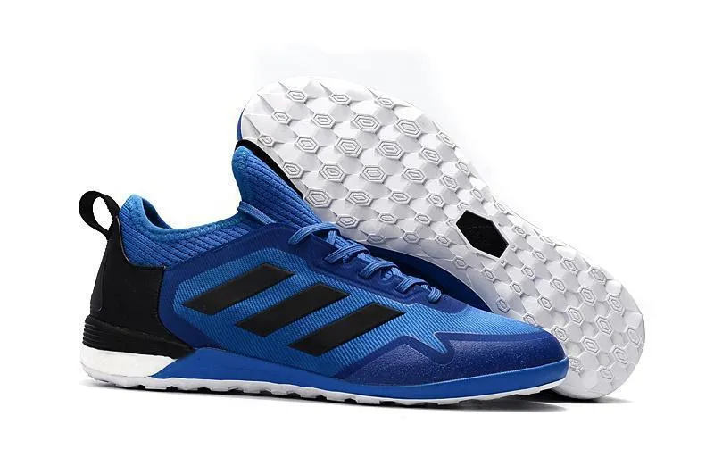 Adidas ACE TF Soccer Cleats Shoes Blue Black White Rapid Turn