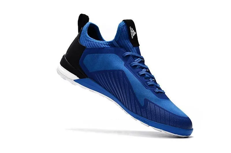 Ergonomic Build Dynamic Sprint Adidas ACE TF Soccer Cleats Shoes Blue Black White