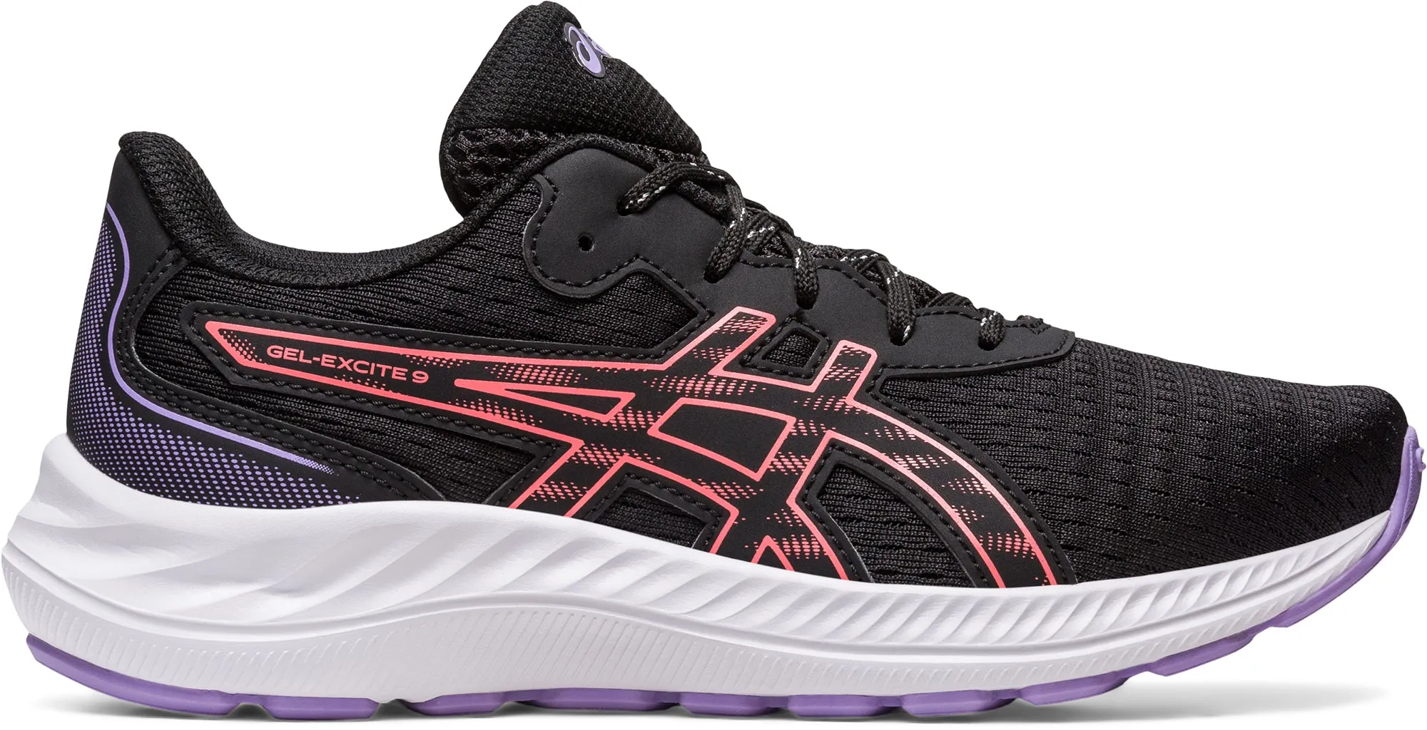 anti - skid shoes Asics Gel Excite 9 GS Junior Running Shoes - Black