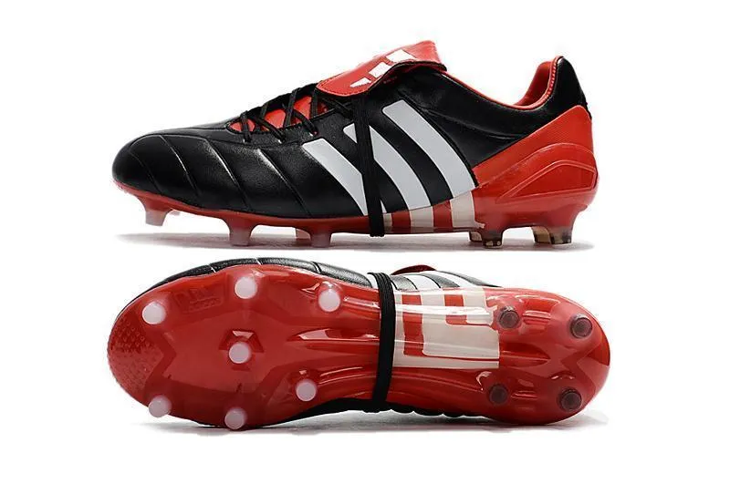 Ground Motion Elastic laces New Adidas Predator Mania Champagne FG Soccer Cleats Shoes Black Red White
