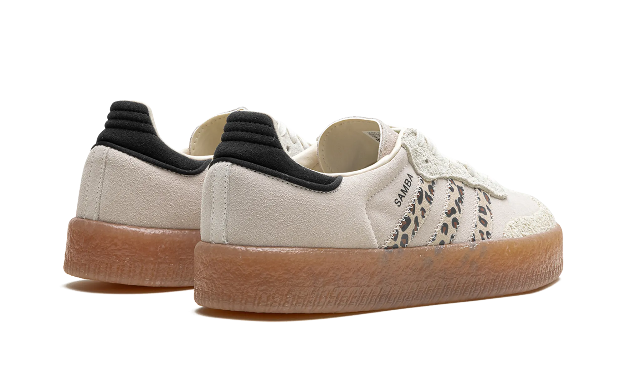 Sambae WMNS "Leopard Off White" Foot Softness hook and loop closure