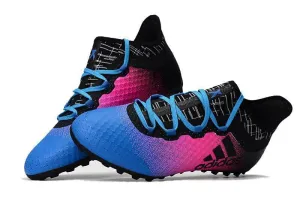Firm Ground Advanced Traction New Adidas Weave TANGO Series TF Small Grass Spike Soccer Cleats Shoes Blue Pink Black