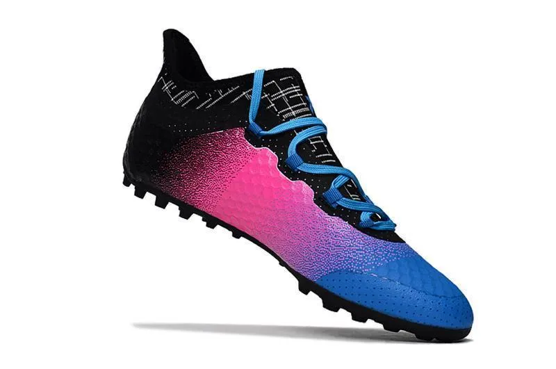 New Adidas Weave TANGO Series TF Small Grass Spike Soccer Cleats Shoes Blue Pink Black Athletic Footwear Cushion Arch