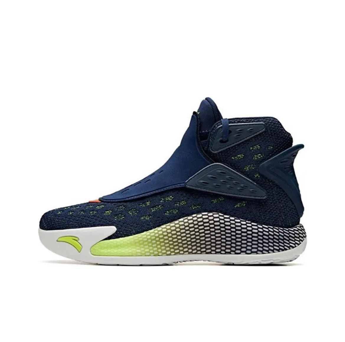 Anta Men's Klay Thompson Kt5 High Basketball Shoes - Blue/Green Lockdown Ankle Strap Impact Absorption System
