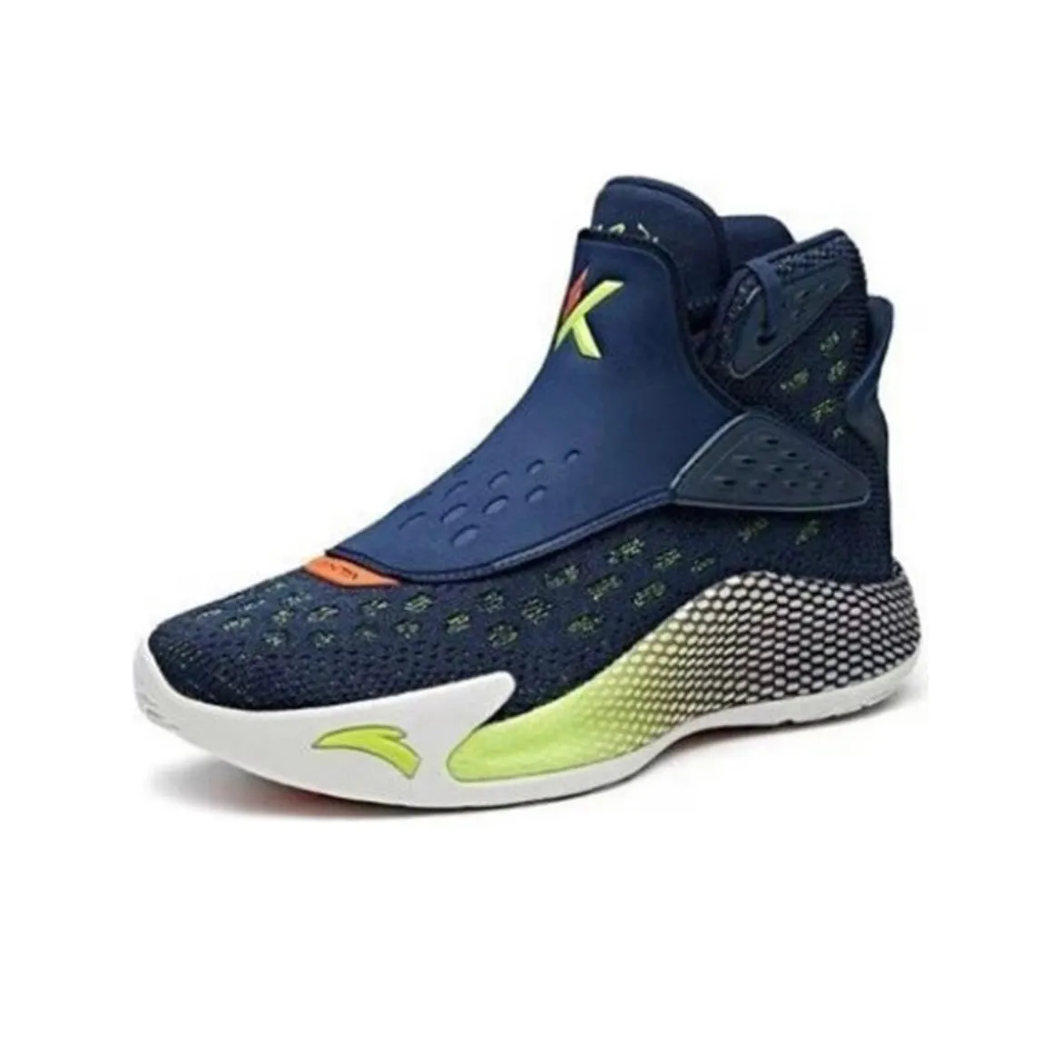 Impact Absorbing Polymer Anta Men's Klay Thompson Kt5 High Basketball Shoes - Blue/Green