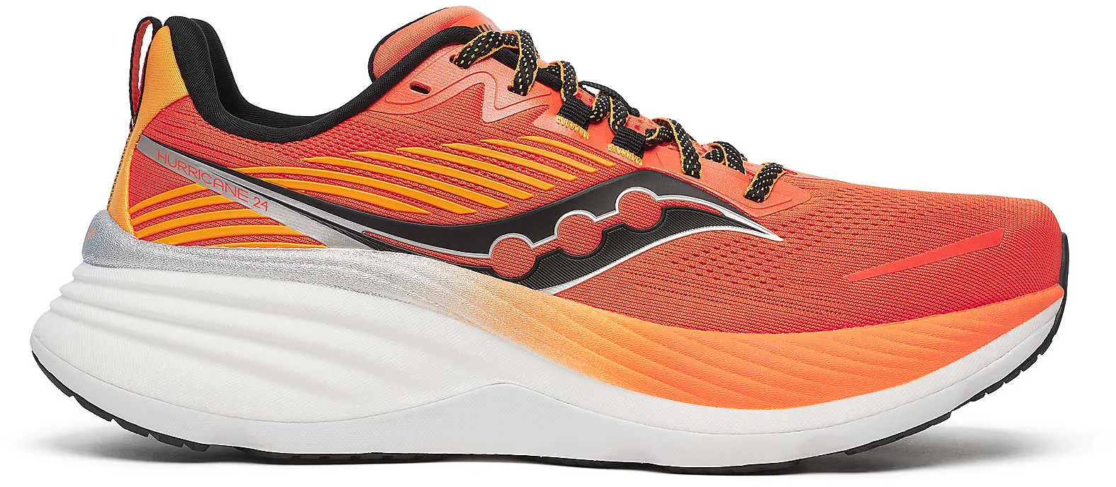 Saucony Hurricane 24 Mens Running Shoes - Orange foot - health sports nutrition
