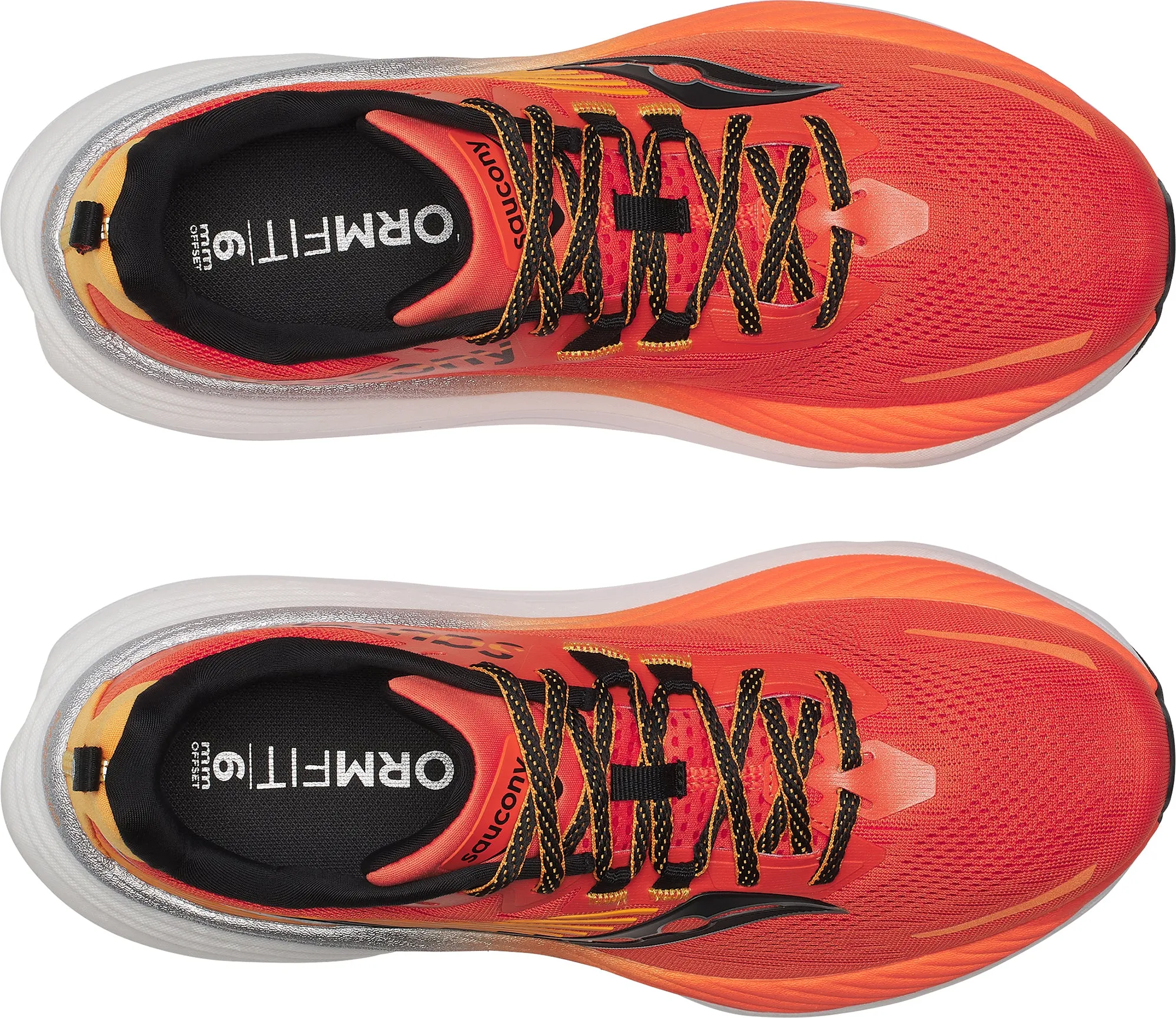 Saucony Hurricane 24 Mens Running Shoes - Orange solo running shoes modern shoes