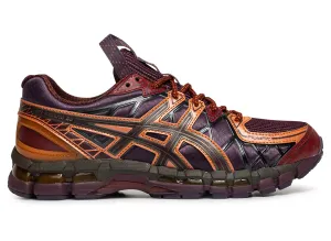 Asics x Kiko Kostadinov UB10-S Gel-Kayano 20 'Deep Plum / Beet Juice' running in a baseball field area shoes running in a meadow shoes