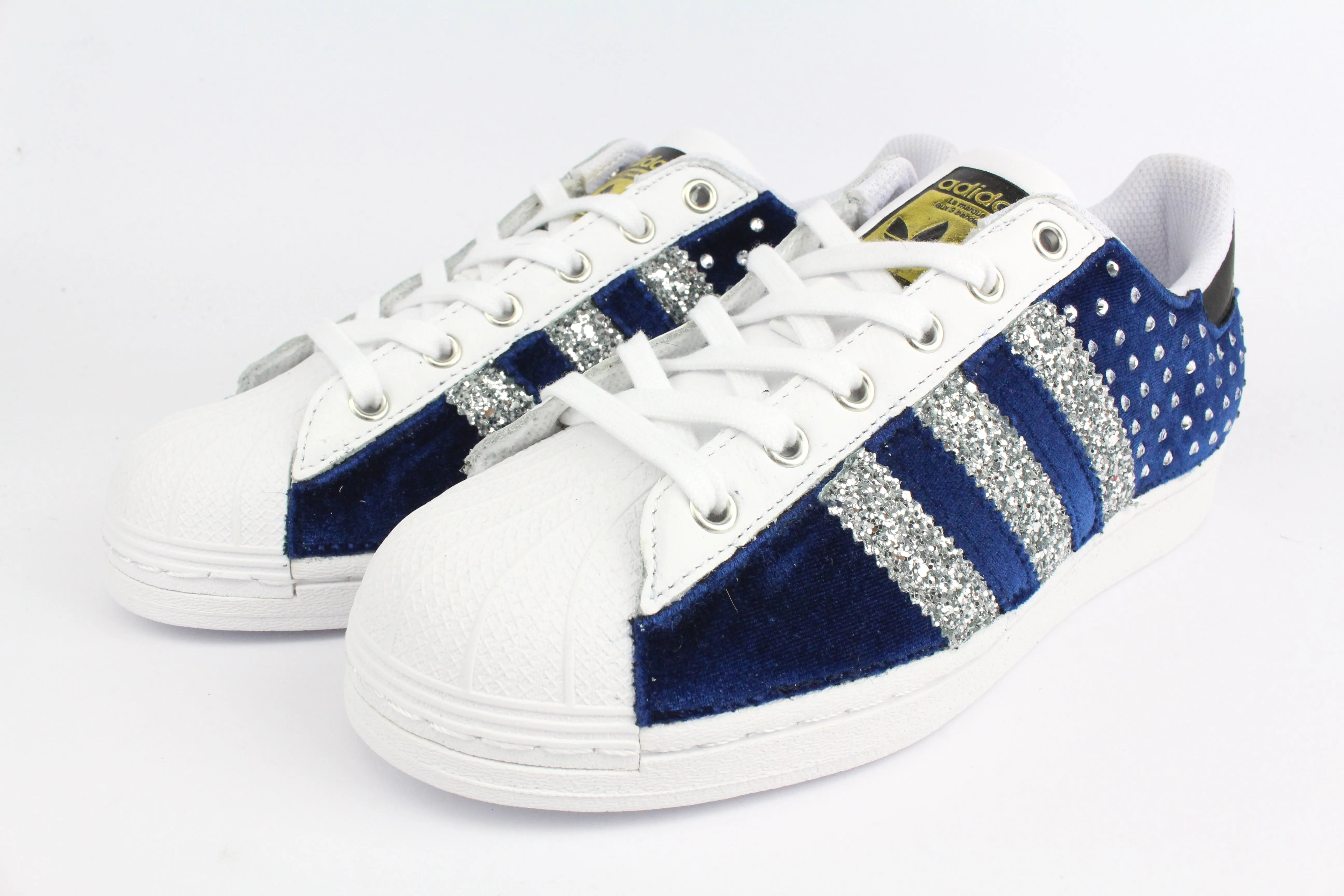 Countryside Walk Adidas Superstar Blu Velluto  & Strass Termo