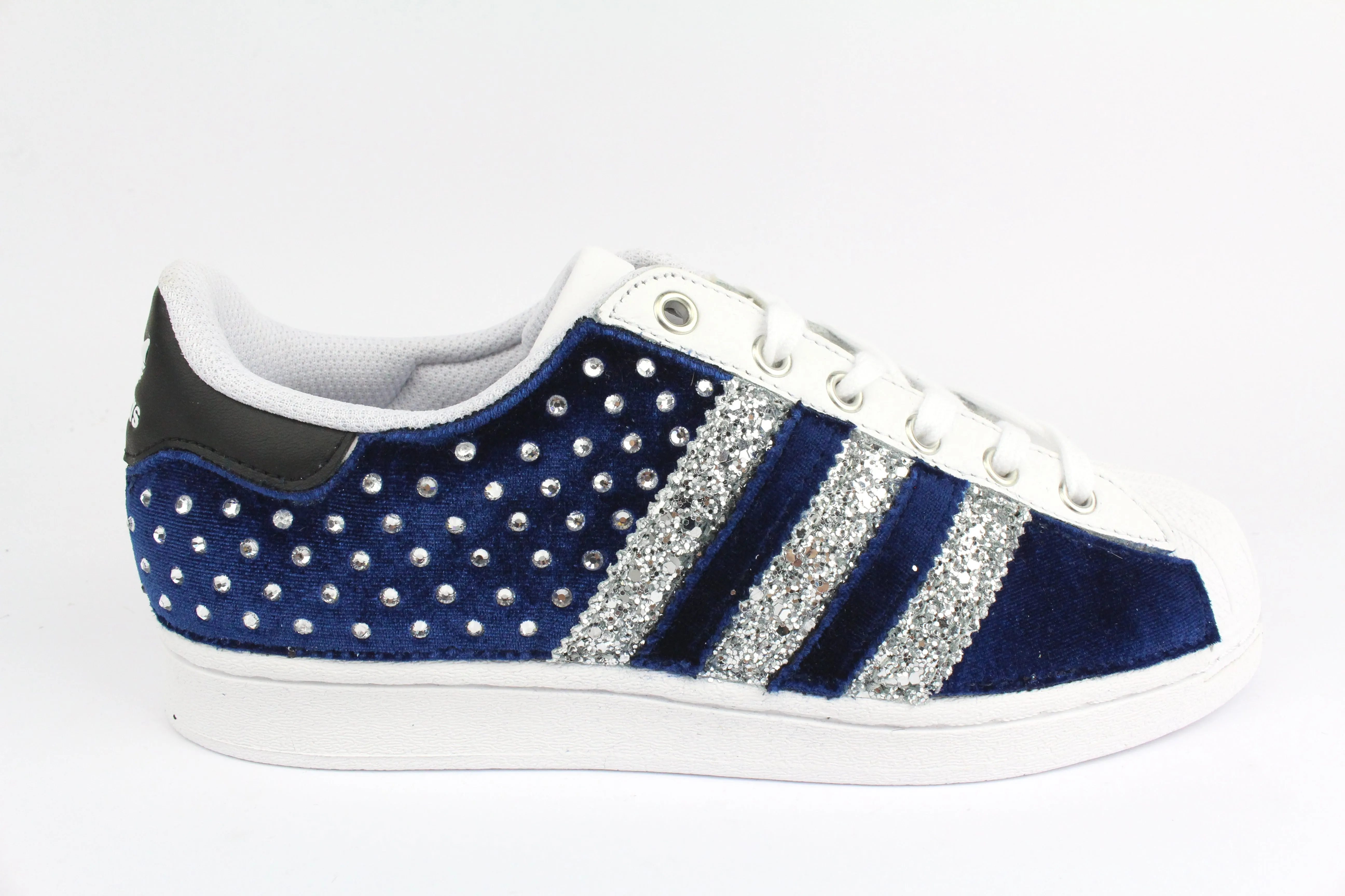 Pastel tone Adidas Superstar Blu Velluto  & Strass Termo