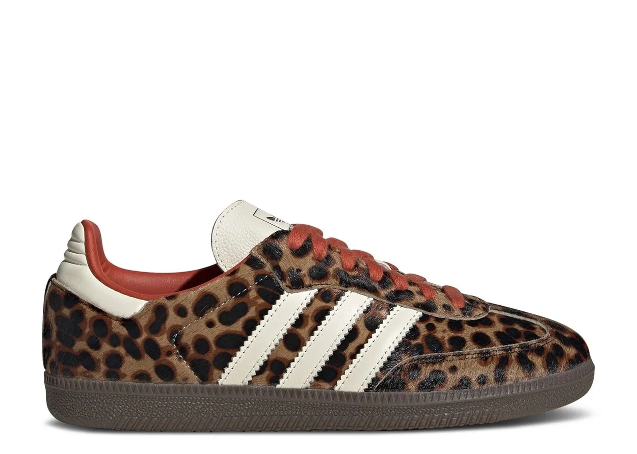 SoftInterior Loafer Style Adidas Samba OG Preloved Red Leopard