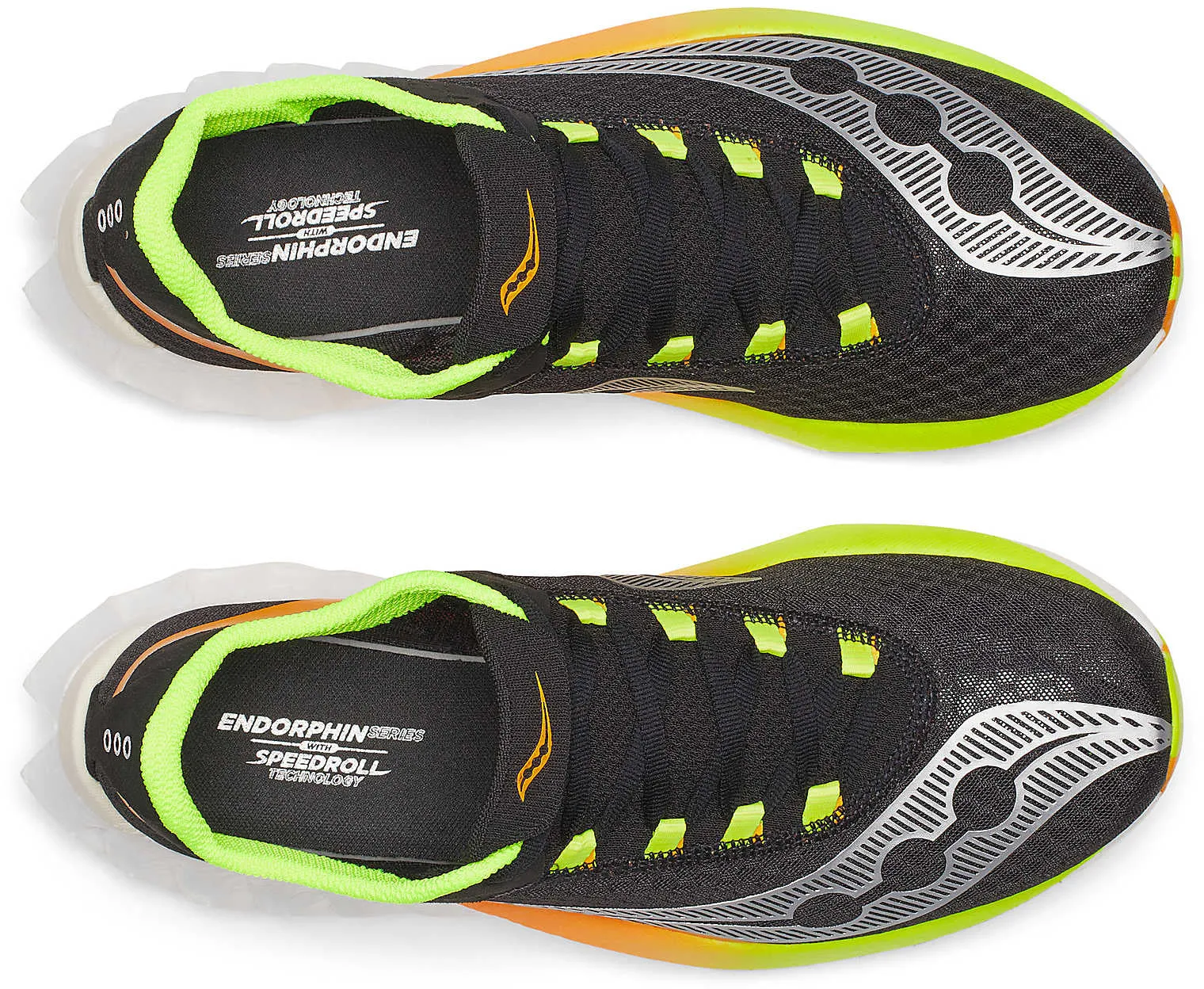 Saucony Endorphin Pro 4 Mens Running Shoes - Black running with a bandana Tread Density Optimization