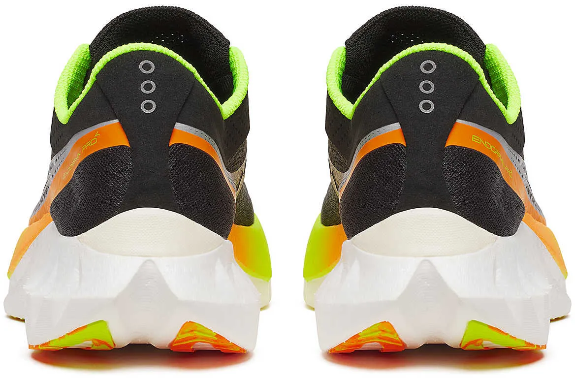 Saucony Endorphin Pro 4 Mens Running Shoes - Black Bounce Enhanced Outsole rigid upper shoes