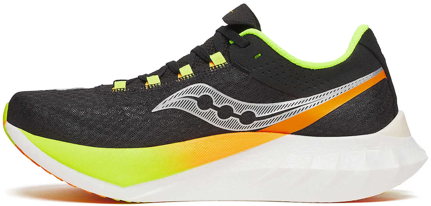 Anti Blister Lining fall running footwear Saucony Endorphin Pro 4 Mens Running Shoes - Black