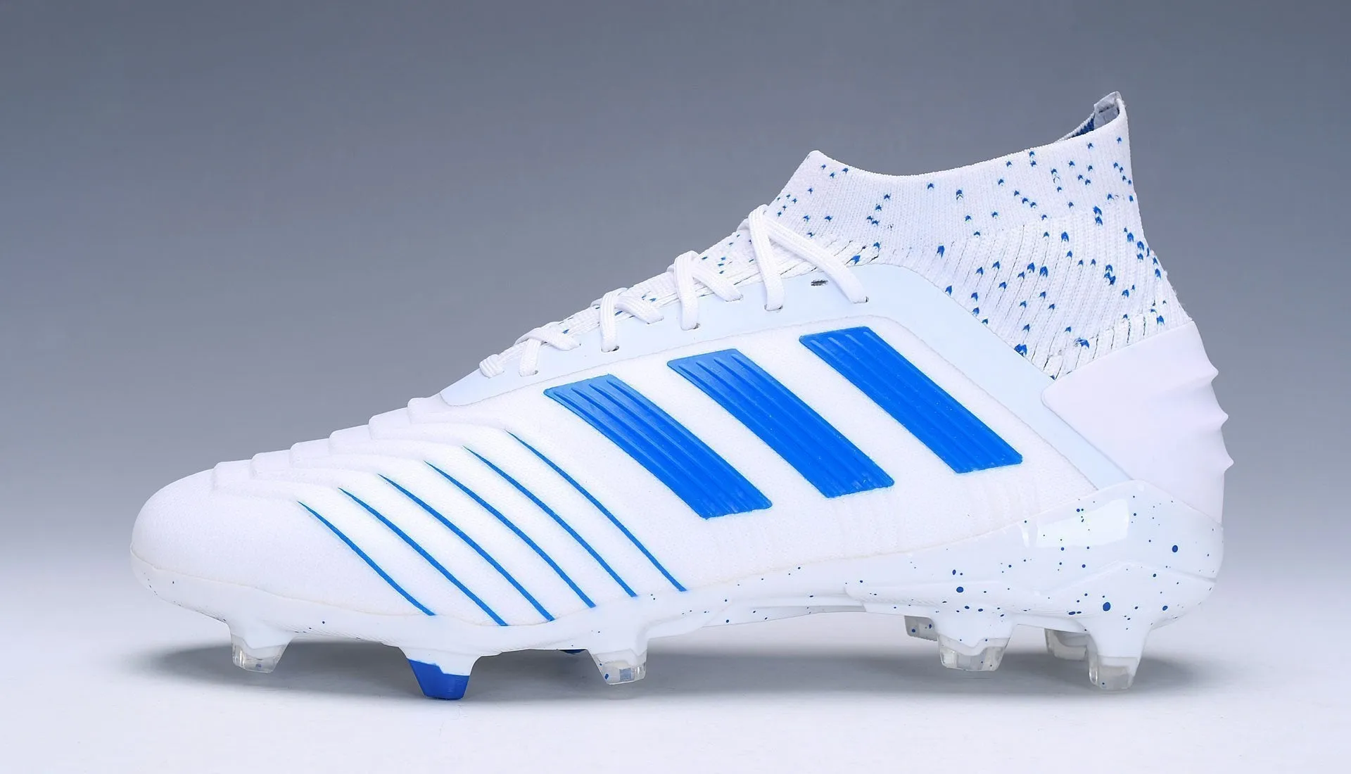New Adidas Predator 19.1 FG Soccer Cleats Shoes White Blue Power Form